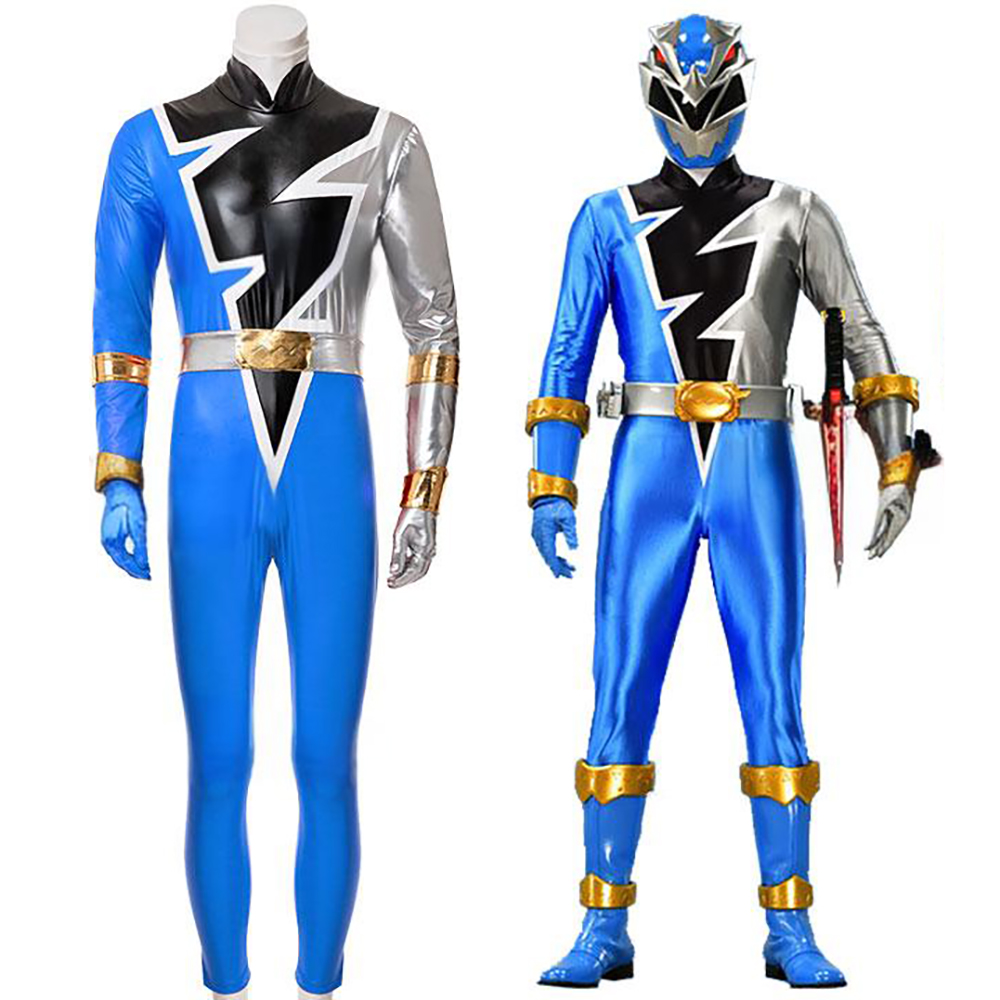 Power Rangers Dino Fury Blue Ranger Cosplay Costume